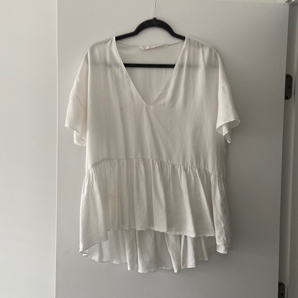 Zara Loose fitting peplum t-shirt - Picture 1 of 1